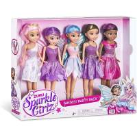 Muñecas de Oferta PRINCESAS y HADAS 5 unidades 25 cm Articuladas con Accesorios Sparkle Girlz Fantasy Party Pack Zuru - details 1