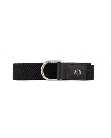 Cinturón Armani Exchange de Tejido Negra Logata Stretch - 1
