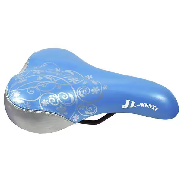 SILLIN MTB 26" JL WENTI tamaño 255X170 AZUL y GRIS PARA BICICLETAS - 1