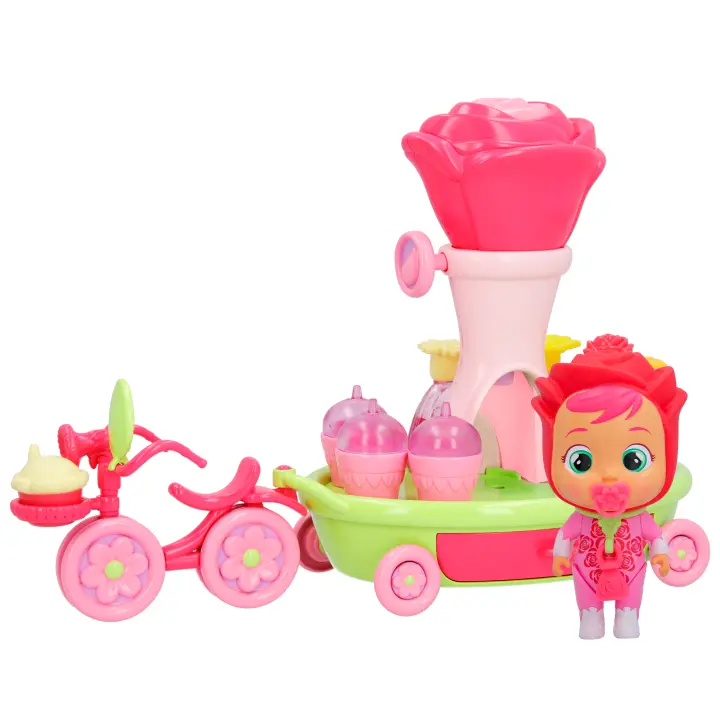 Bebes Llorones Lágrimas Mágicas Flowers Playset, Playset del Personaje Rose y 17 Accesorios para Simular Crear Perfumes, Juguete para niños y niñas +3 Años - 1