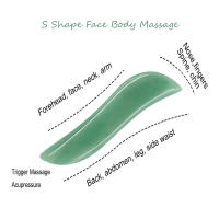 1pc Herramienta De Masaje Gua Sha De Jade Natural En S Forma Tablero De Raspadura Para Relajación Corporal Completa Alivio Del Dolor Anti Envejecimiento Para El Rostro - details 2