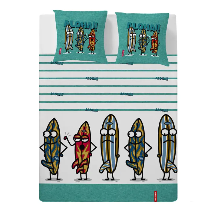 Kukuxumusu Sábana Encimera Quillas - Estampados Divertidos y de Calidad. 100% Algodón - 1