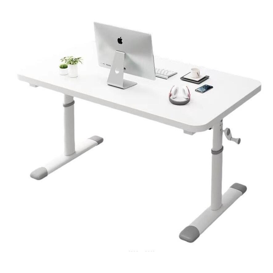 Mesa escritorio elevable,Mesa de elevaciónde ajustable alto 63-90cm, Ordenador Escritorio Oficina estudio , escritura para estudio, PC, portátil, mesa de trabajo, mesa de juegos, pata metal 80*60cm  BLANCO