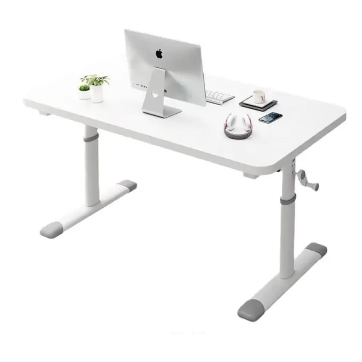 Mesa escritorio elevable,Mesa de elevaciónde ajustable alto 63-90cm, Ordenador Escritorio Oficina estudio , escritura para estudio, PC, portátil, mesa de trabajo, mesa de juegos, pata metal 80*60cm  BLANCO - 1
