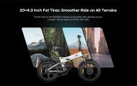 Bicicleta Eléctrica Plegable Adulto ENGWE Engine X 20*4.0 pulgadas Neumáticos gordos Chaoyang todoterreno Motor 250W batería de bicicleta eléctrica 48v 13Ah Velocidad máxima 25 km/h Autonomía de 100 km Freno de disco dual Carga máxima 150 kg - Negro - details 24