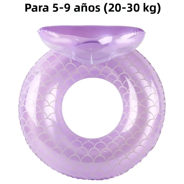 Flotadores De Piscina Para Niños Forma De Sirena Entrenador Inteligente De Natación Flotadores Inflables Para Bebés Y Niños Pequeños - 1
