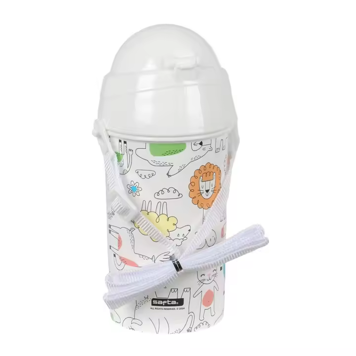 Botella 500Ml Apertura Autom. Con Pajita Safta Preescolar "Zoo" (342491899) - 1