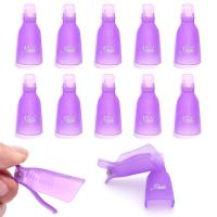 LULAA 10Pcs/1Set Clips De Plástico Para Arte De Uñas Y Remoción De Esmalte UV Gel Polvo Remover De Uñas Con Herramienta De Envolvimiento Para Uñas De Dedos - details 2