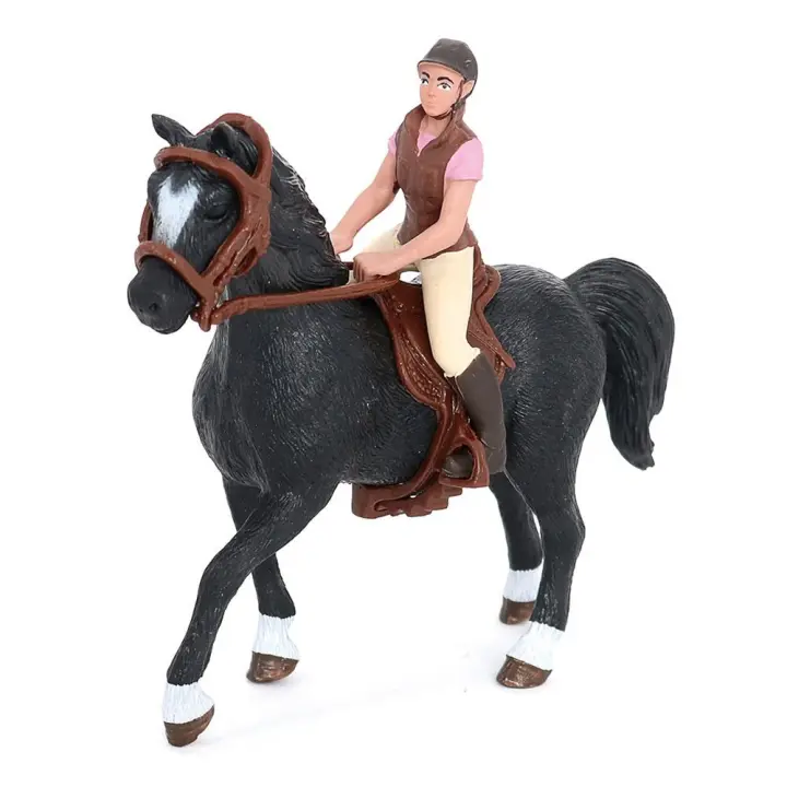 Figura De Caballo Realista Con Juguete De Animal De Granja Adecuado Para Escena De Equestrian Y Modelo De Simulación Plástica - 1