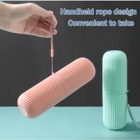Copa Portátil Para Cepillo De Dientes Y Pasta De Dientes Organizador De Viaje Estuche De Almacenamiento Creativo De Plástico Para Baño - details 1