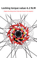 VXM Disco De Freno Bicicleta 160mm MTB Ciclismo Hidráulico Ultraligero Con 6 Tornillos Enfriamiento Hollow Pads Dissipación Fuerte Rotor Flotante - details 7