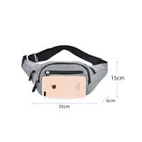 Bolsa De Cintura Para Hombres Impermeable Estilo Coreano Bolsa De Deporte Al Aire Libre Bolsa Transversal De Banano Monedero De Malla De Lona Material Principal Polyester - details 12