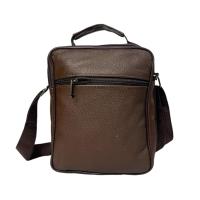 MEJORADA Bolso de hombro de cuero genuino para hombre, bandolera Vertical de piel auténtica multibolsillo para hombre - details 4