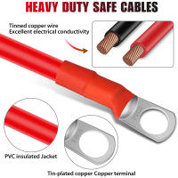 2Pcs Cable De Inversor De Batería 30cm 12V 2AWG Cobre Flexible Y Impermeable Rojo Y Negro Para Auto Conductores Y Baterías - details 5