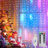 Luces De Encaje LED USB Para Dormitorio Decoración De Navidad Y Boda 3x3/3*2/3*1 Jardín De Hadas Luz De Festón Autocortante - details 5