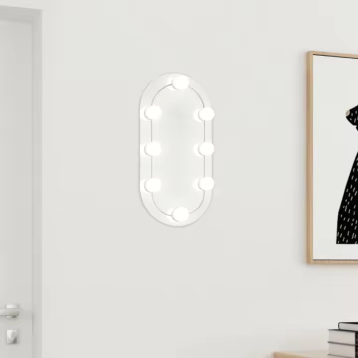 vidaXL Espejo con Luces LED Vidrio Ovalado Tocador Maquillaje Baño Dimensiones 40 x 20 cm,  15 x 40 cm,  20 x 50 cm y mas - 1