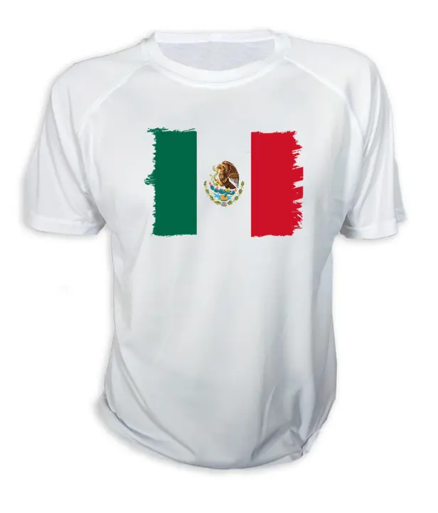 MERCHANDMANIA CAMISETA bandera mejico pais gobierno mexico tshirt - 1