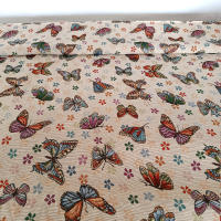 Lafábricadelastelas- Gobelino Jacquard, tela por metros Flores tapicería, resistente, opaco, de calidad, cortinas, cojines, colchas, bolsos - details 2