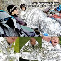 Manta De Sobrevivencia Para Camping Pequeña Portátil Y Al Aire Libre Manta De Aislamiento Con Protección Solar De Aluminio - details 4