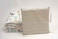 LALA - Protector de Cama anticolisión para Bebe, juego de Cama para Bebe, Valla de Algodón Puro, color Cafi, 30x30x6, extraible y lavable. - details 5