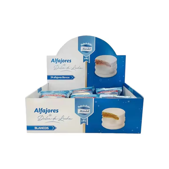 Alfajores Mardel de Dulce de Leche Cubiertos con Chocolate Blanco, 24 Unidades, Ideal para Postre o Merienda - 24 uds -QUMIR - 1
