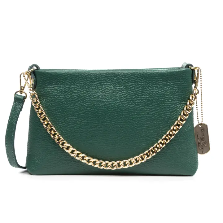 FIRENZE ARTEGIANI. Angri bolso bandolera mujer. Piel auténtica acabado Dollaro. 27,5x4,5x17,5cm. - 1