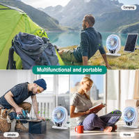 Lámpara Solar Con Ventilador Y Panel Solar Para Exteriores Luz LED Recargable AC DC Para Camping Luz De Emergencia IP65 ABS - details 8