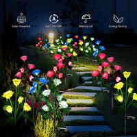 Luces Solares LED De 7 Cabezas Para Jardín Y Paisaje IP65 Impermeables Luces De Hierba Exterior Decoración De Jardín Estilo Tradicional Material ABS - details 5