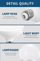 Bombilla LED 30W 20W 15W E27 G70 G80 G95 G120 Ahorro De Energía Luz Global Ampoule LED Blanca Cálida Bombilla LED Para Habitación - details 5