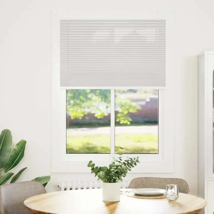 Estor Plisado gris claro 95x100 cm Tela Ancho 94,4 cm Poliéster - 1