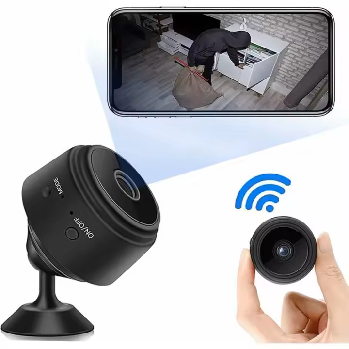 Mini Cámara Oculta WiFi Pequeña, Full HD 1080P Cámara inalámbrica de Vigilancia de seguridad para niños con Visión Nocturna y detección de Movimiento microcámara interior/exterior MNS - 1