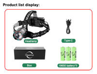 Linterna Frontal LED Potente 9000mAh Con Sensor IR 10000LM Recargable Por USB Luz De Pesca Al Aire Libre Para Camping Montañismo Y Senderismo - details 0
