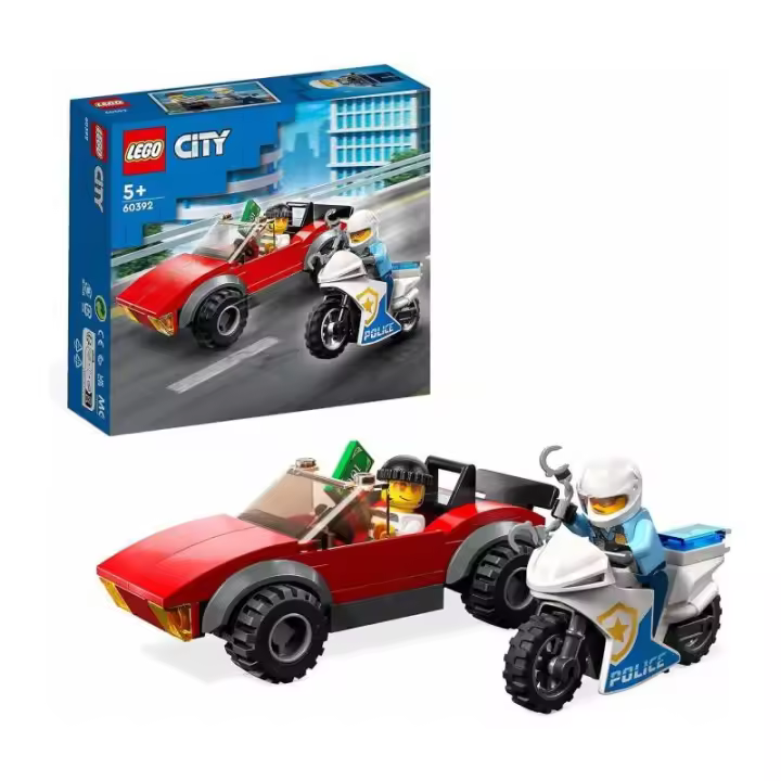 LEGO CITY 60392 MOTO POLICIA Y COCHE A LA FUGA - 1