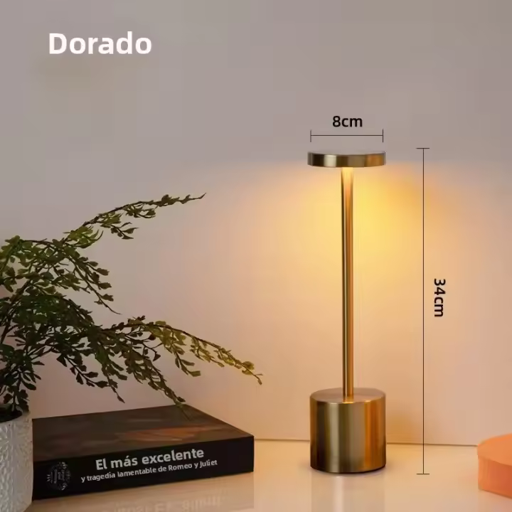 Lámpara De Mesa LED Con Sensor Táctil Recargable Por USB Temperatura Ajustable En 3 Colores Estilo Moderno Luz Nocturna Para Barra Y Cama - 1