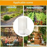 Caja De Compost De Vermicompost De Plástico Blanco Con Agujeros Y Tapa Para Jardín Patio Exterior - details 0