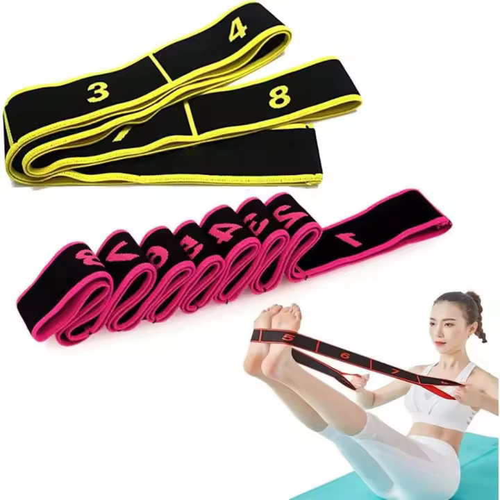 Piezas Banda Elástica de Yoga, Banda elástica de Ejercicio, Bandas Latinas de Resistencia, Banda de Ejercicio Ajustable - 1