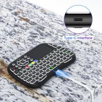 Teclado Inalámbrico Mini M9 BT&2.4G Con Retroiluminación 7 Teclas Tipo-C Ratón En Aire Remote Control Touchpad Para Android TV Box PC - details 2