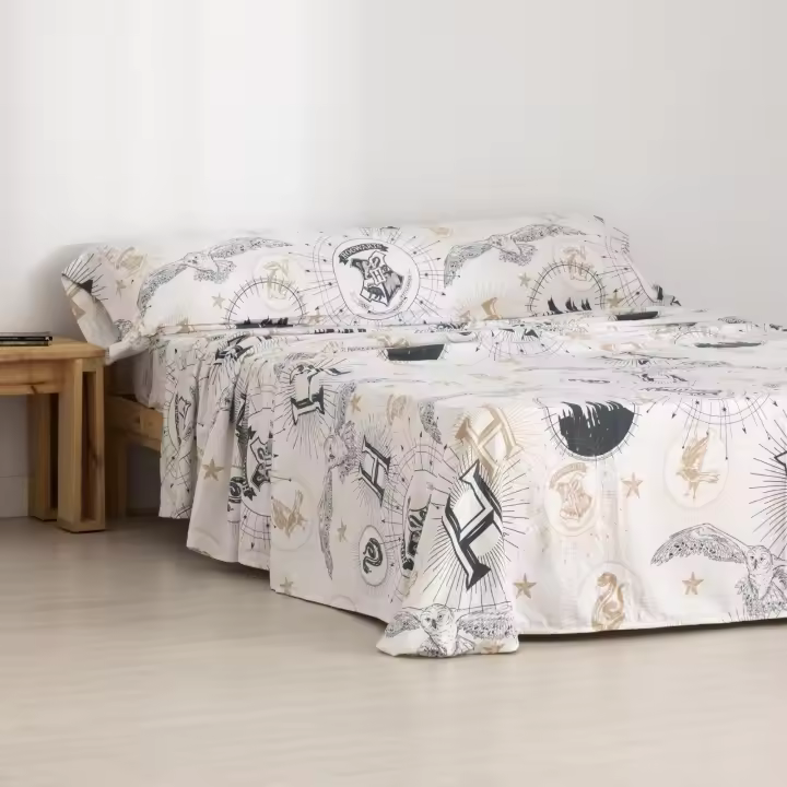 BL Belum Juego de Sábanas de Franela 100% Algodón Hpotter Gold Beige - 1