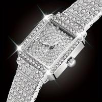 Reloj De Cuarzo Lujo Con Estampados De Diamantes Regalo Perfecto Para Día De La Madre San Valentín Y Aniversarios Celebraciones Bandeja De Acero Inoxidable Movimiento De Cuarzo Estilo Casual - details 0