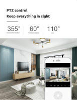 Cámara De Seguridad Interior V380 pro WiFi 4MP PTZ Con Audio Bidireccional Monitoreo De Bebé CCTV Sin Tarjeta SD Puerto RJ45 Zoom Digital 4x Lente 3.6mm - details 3