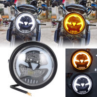 Faros LED De 6.5 Pulgadas Vintage Para Motocicleta Compatible Con Harley Sporster Softtail Choppers Custom Cafe Racer Alta Y Baja Potencia - details 0