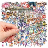 50PCS Pegatinas De Lámpara Colorida Para Decoración De Estación De Trabajo Botella De Agua Móvil Tableta Portátil Equipaje PET 3x7cm - details 5