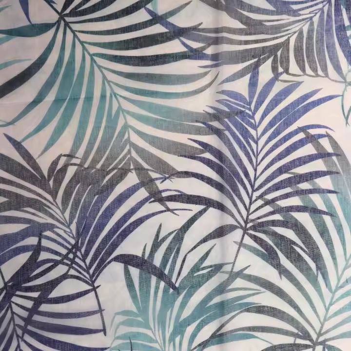 Cortina Mujji 140x265 cm Tropic Azul 03 - 1