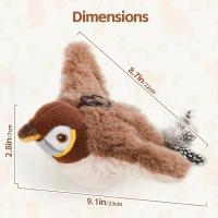 Juguetes Para Gatos Recargables Con Pájaro Silbante Y Batiente Sin Volar Con Nepote Para Gatos De Interior Juguetes De Peluche Activados Por Toque - details 5