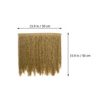 2 Pcs Tejado De Paja Falsa Para Decoración Al Aire Libre Jardín Hut De Jardín Sombrilla De Bambú Para Patio Adorno Simulación De Hogar - details 0