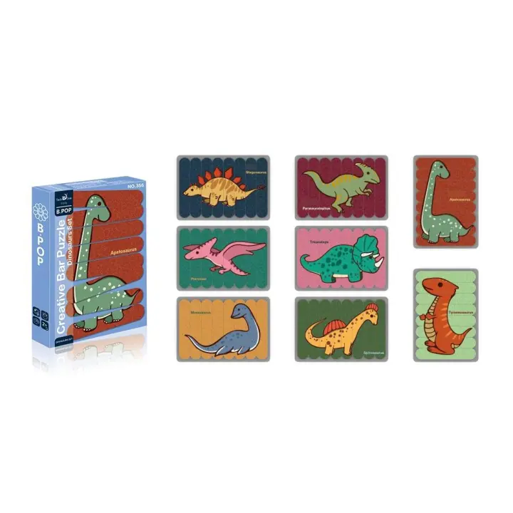 PUZLE DE PALOS - 8 PUZLES: DINOSAURIOS - 1