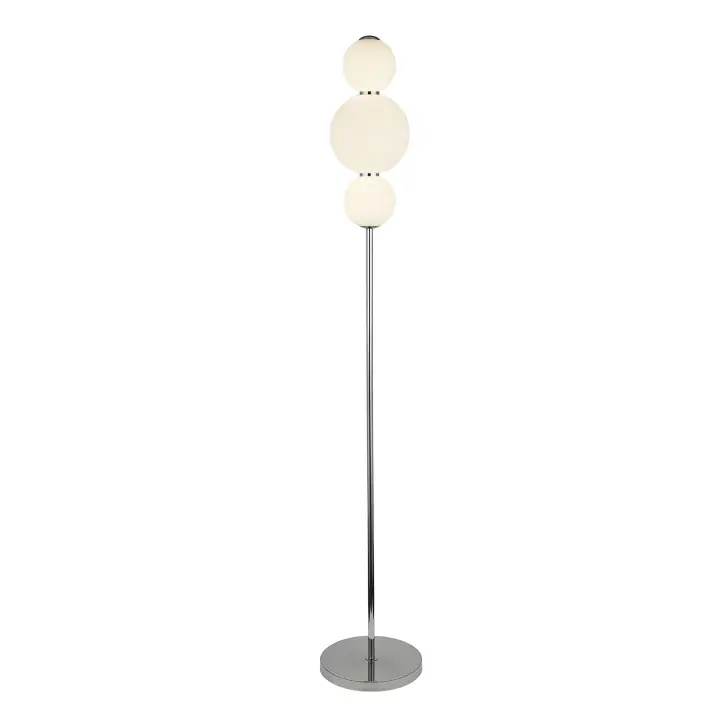 El cromo de acero contemporáneo 19W llevado blanco de cristal 3000K de la bola de la nieve - 1