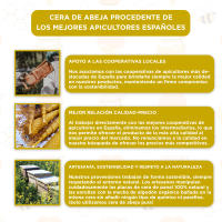 LAMARE Vela de Miel de Abeja Natural 100% Cera de Abeja Pura - Ideal Ritual Días 11 y 22 - (Pack de 6, 20 cm longitud - 2 cm diámetro) - ORIGEN ESPAÑOL - SIN PARAFINA - 100% artesanal y natural - details 0