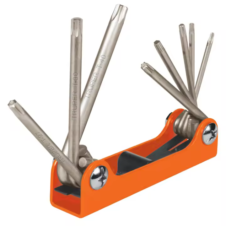 Truper - Juego de Llaves Torx Tipo Navaja en Acero Cromo Vanadio - 8 Piezas - 1