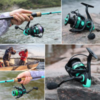 Carrete De Pesca Sougayilang 5.2:1 Ratio De Engranajes 5BB Carrete De Giro Para Agua Salada Con Bobina De Aluminio Máx Drag 10Kg Para Carpas Y Pesca En Río Lago Mar Y Playa - details 11